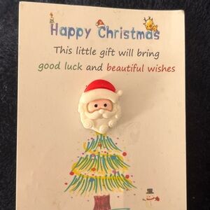 Santa Claus Christmas Brooch